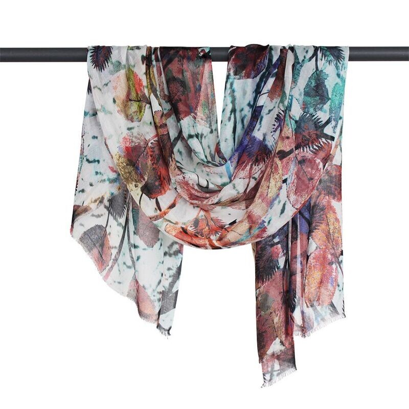 Tracery Leaf Pure Micromodal Scarf