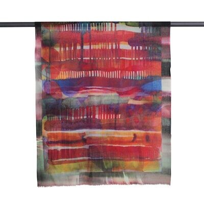 Painterly Wool Scarf