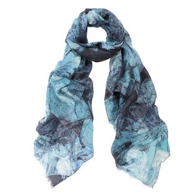 Folio Leaf Pure Wool Modal Scarf - Soft and Luxurious