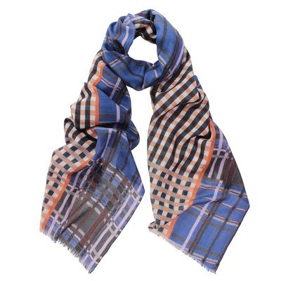 Juno Multi Check Pure Merino Wool Scarf