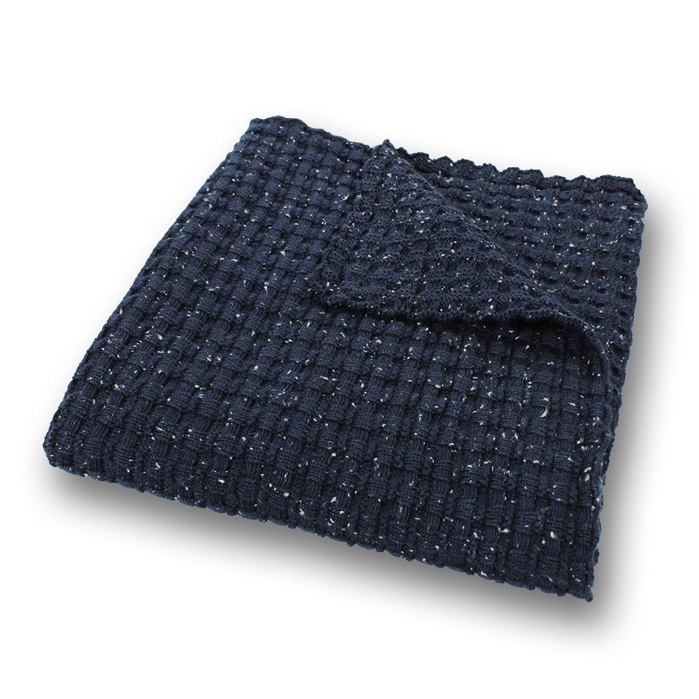 DLUX Baby Tonka Classic Navy Stroller Blanket with textured waffle design and free gift wrapping.