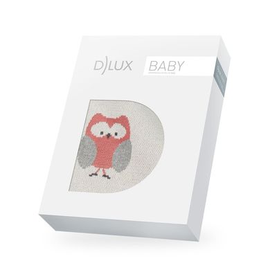 DLUX Baby Owls Stroller Blanket with stripe and owls design and free gift wrapping.