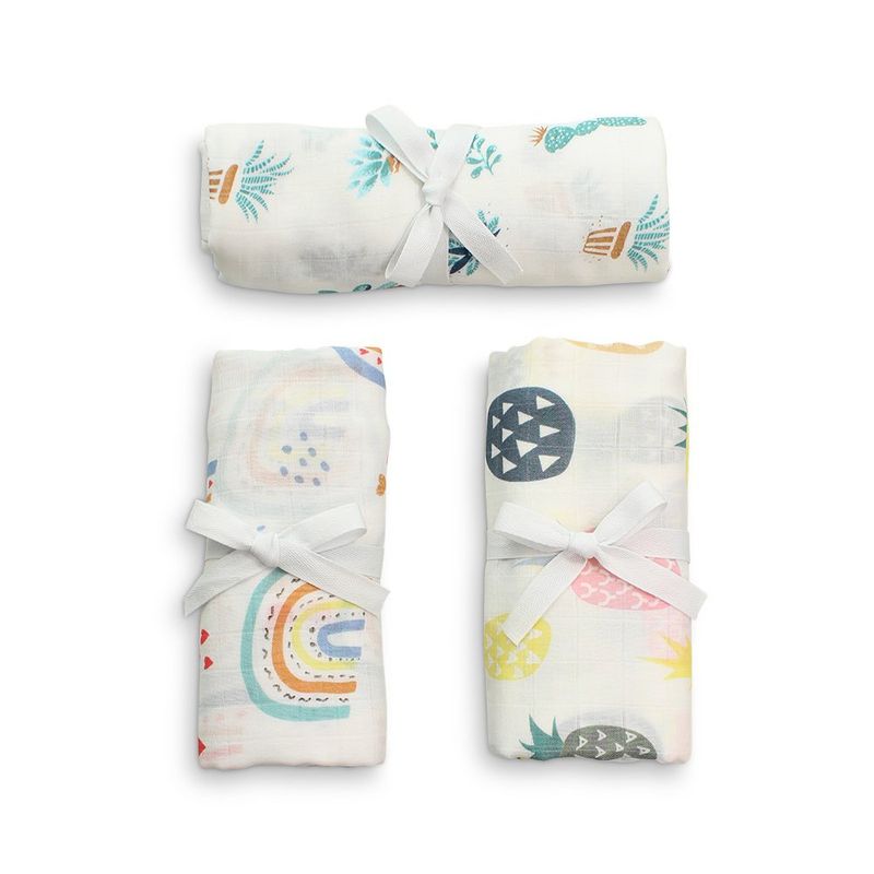 DLUX Baby Luna Muslin Wrap with bamboo cotton blend and free gift wrapping.