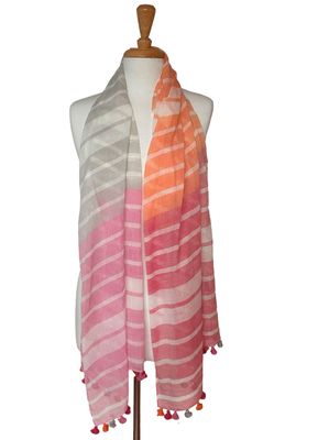Coast Multi Stripe Handloomed Pure Cotton Scarf Coast Multi Stripe Handloomed Pure Cotton Scarf