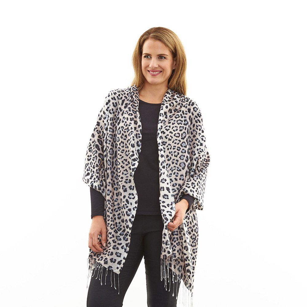 Ocelot Habutai Hand Printed Pure Silk Scarf