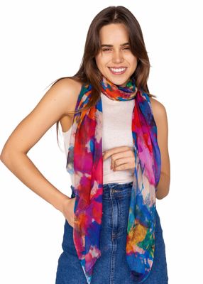Ondine Multi Colour Pure Micromodal Scarf - Soft and Luxurious!