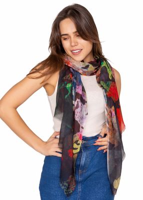 Sasha Botanical Micromodal Scarf - Soft, Lightweight, and Luxurious