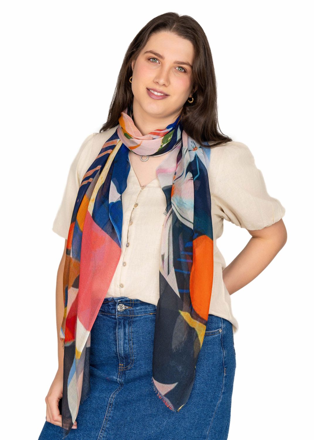 Libertine Abstract Pure Micromodal Scarf - Soft and Luxurious