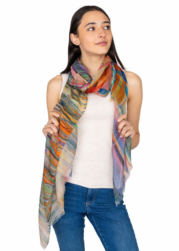 Pascal Painterly Pure Micromodal Scarf - Soft and Luxurious!