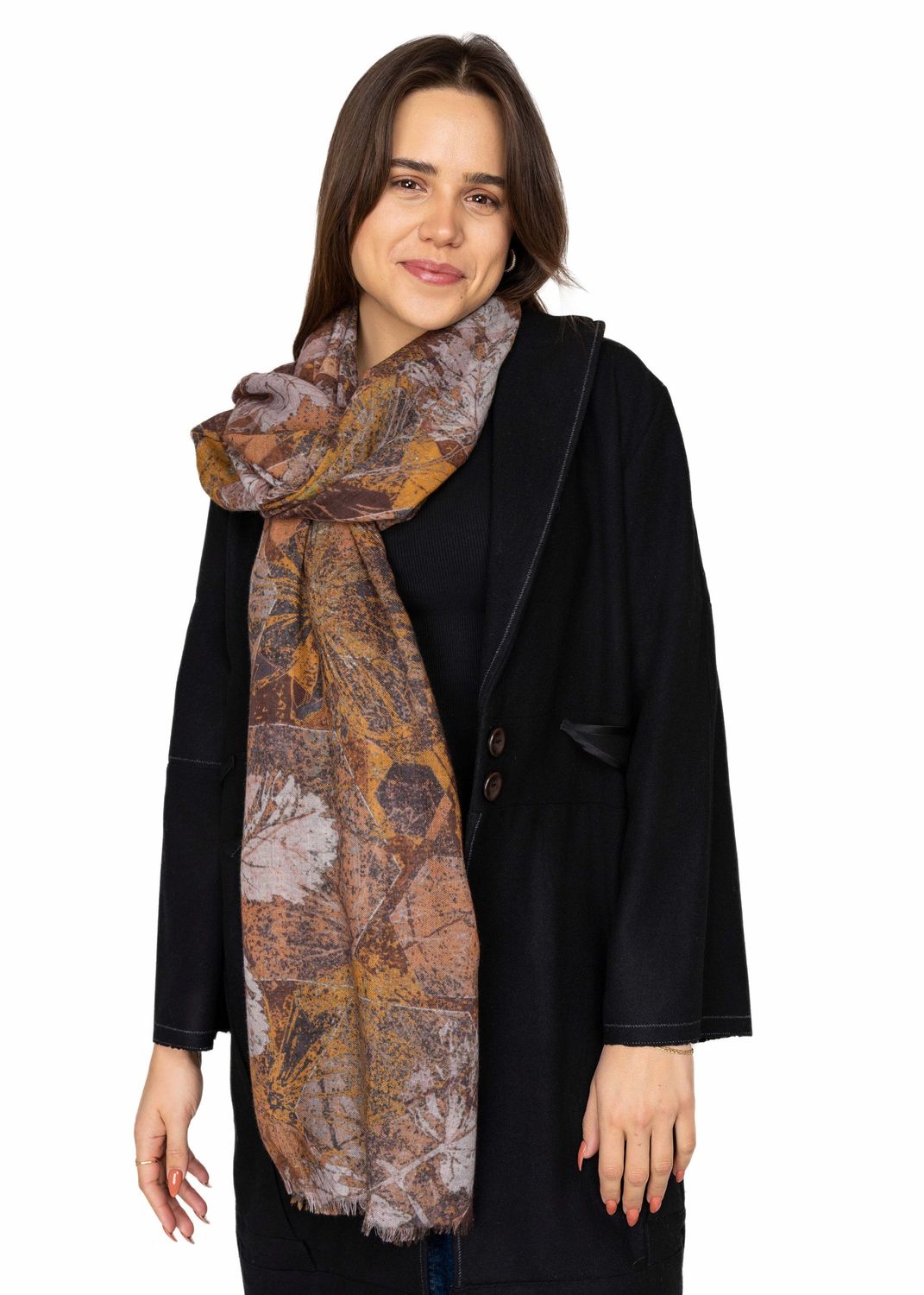 Folio Leaf Pure Wool Modal Scarf - Soft and Luxurious