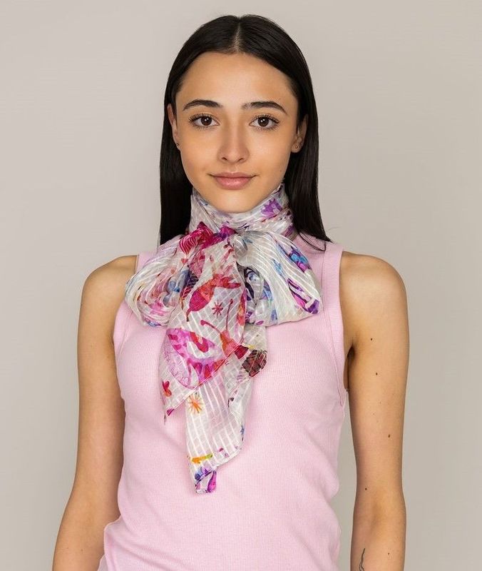 Nadine Butterfly Pure Silk Scarf - Soft and Luxurious!
