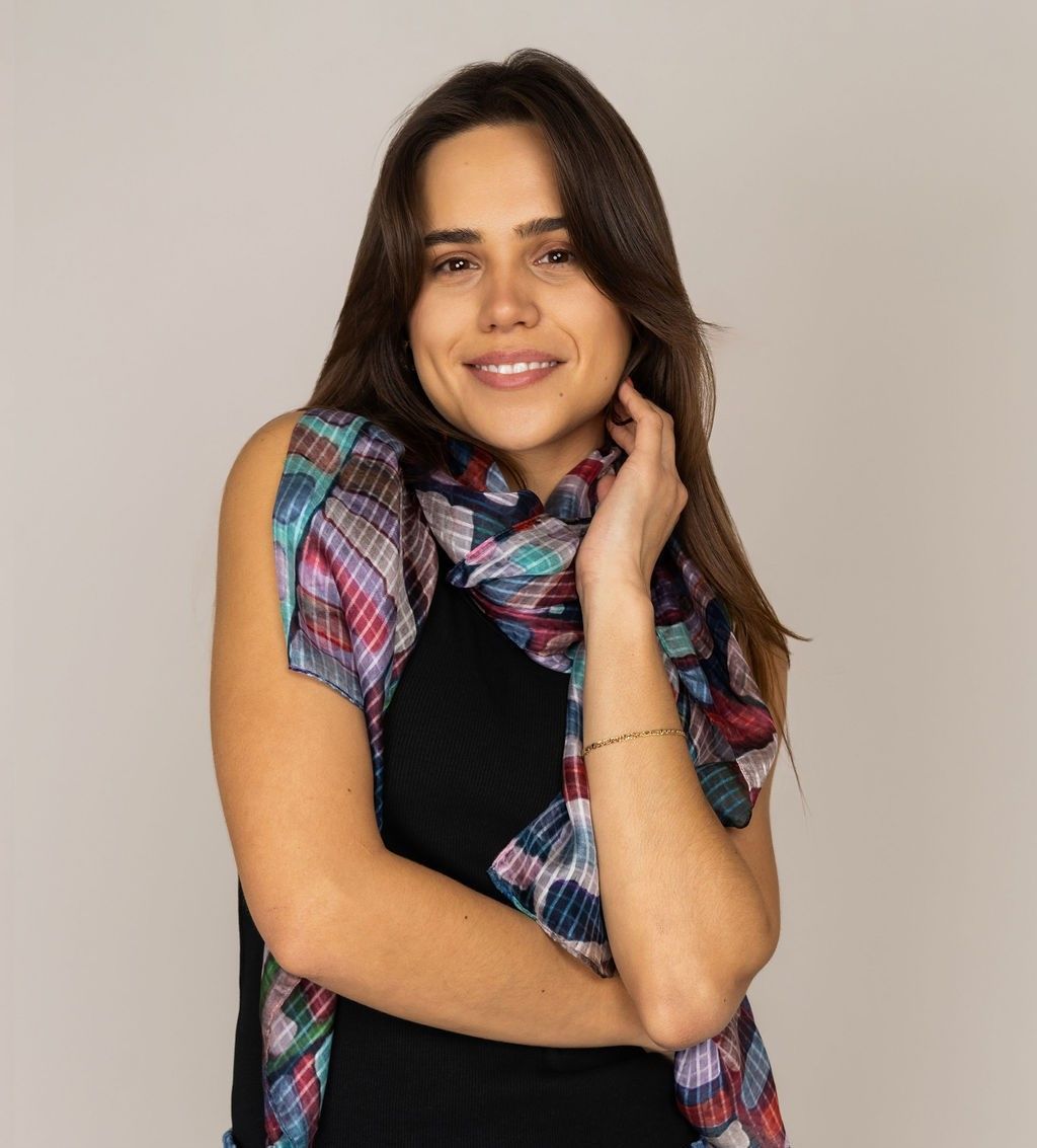 Jumble Abstract Painterly Pure Silk Scarf