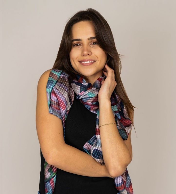 Jumble Abstract Painterly Pure Silk Scarf