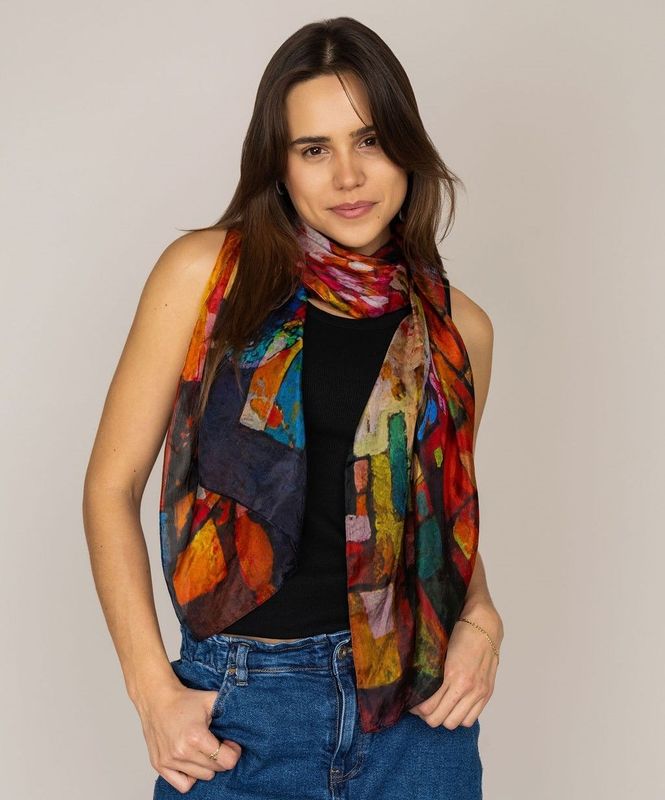 Hummingbird Pure Silk Scarf - Soft and Luxurious!