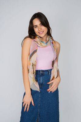 Blossom Floral Print Modal Silk Scarf