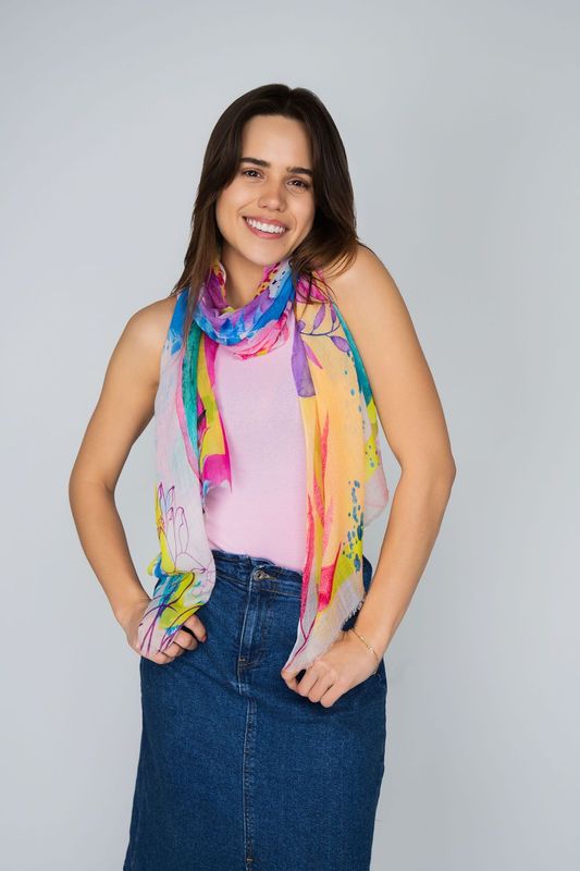 Nebula Multi Colour Modal Silk Scarf