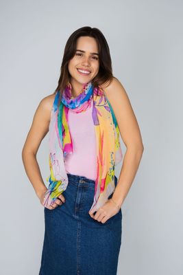Nebula Multi Colour Modal Silk Scarf