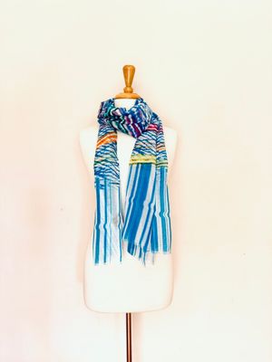Frankie Abstract Lines Print Linen Modal Scarf - last one Frankie Abstract Lines Print Linen Modal Scarf - last one
