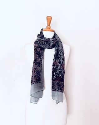 Serene Foliage Print Pure Silk Scarf Serene Foliage Print Pure Silk Scarf