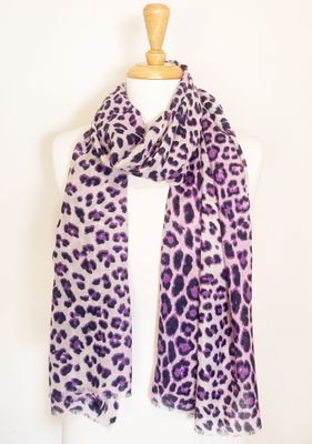 Jaguar Wool Silk Scarf - Hand Printed, Soft, and Stylish | DLUX