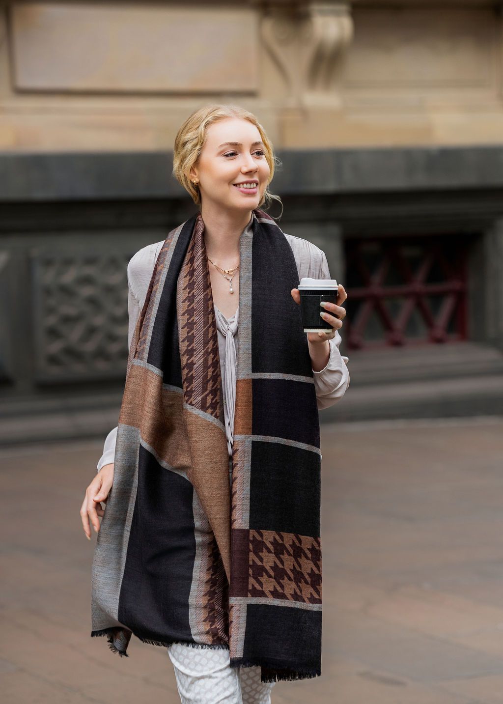 Agnes Reversible Merino Wool Scarf | DLUX