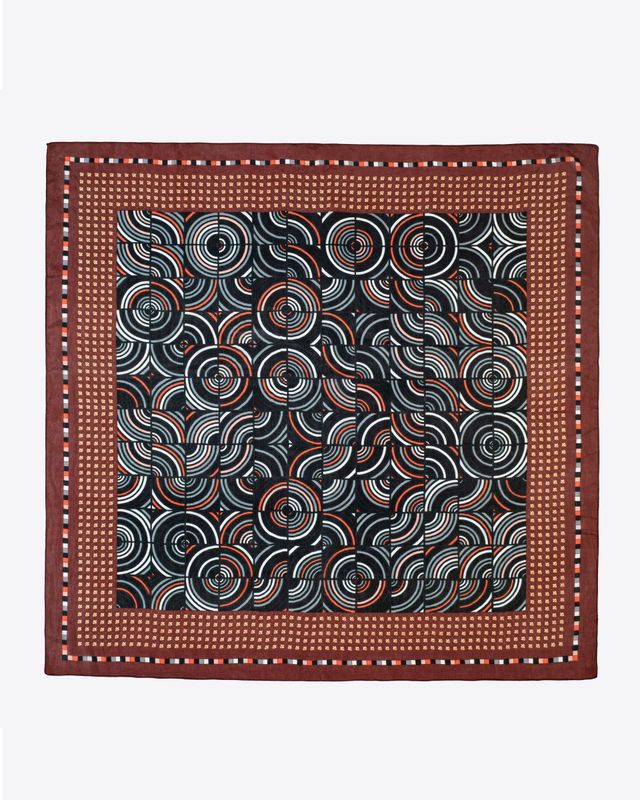 Circe Modern Geometric Pure Silk Square 100 | DLUX