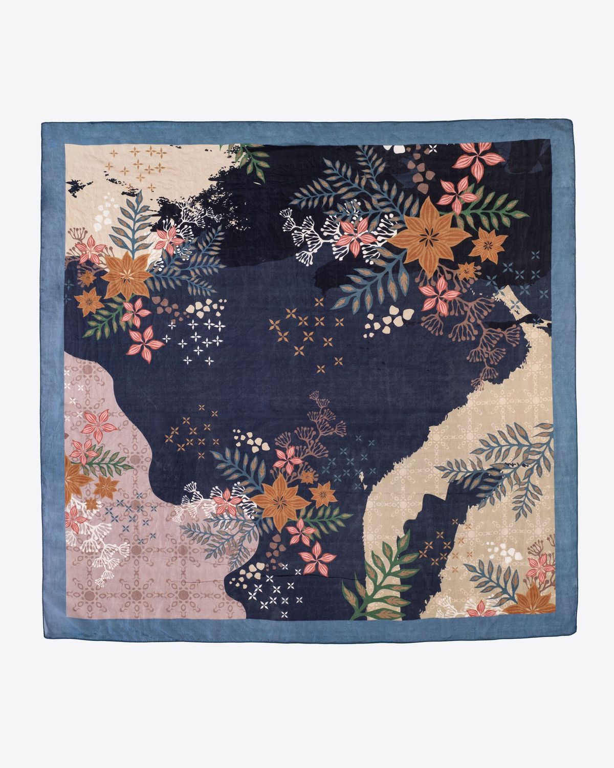 Talia Floral Pure Silk Square 100 | DLUX