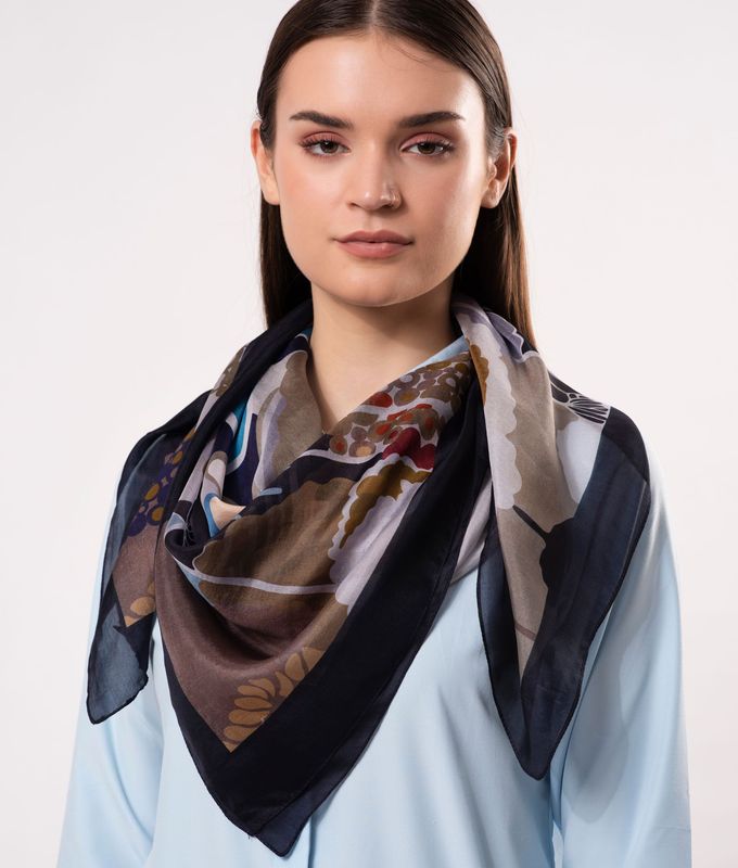 Daisy Floral Pure Silk Square 100 | DLUX