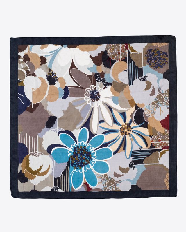 Daisy Floral Pure Silk Square 100 | DLUX