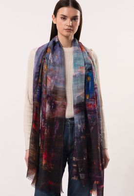 Umbrella Girl -  Storyteller Wool Silk Scarf | DLUX