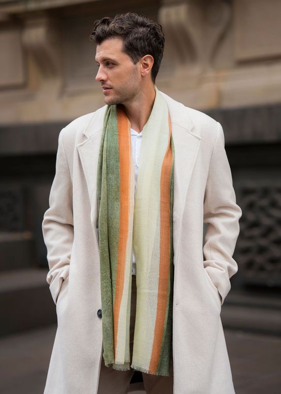 Minimalist Painterly Merino Wool Scarf | DLUX