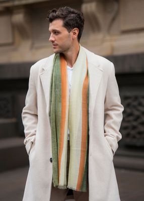 Minimalist Painterly Merino Wool Scarf | DLUX