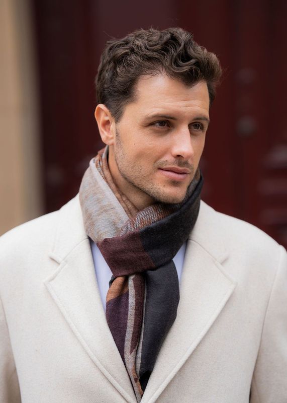 Agnes Men's Reversible Merino Wool Scarf | DLUX