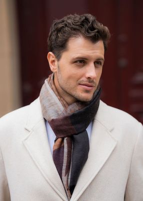 Agnes Men's Reversible Merino Wool Scarf | DLUX