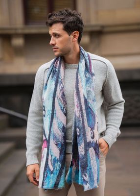 Daydream Abstract Art Pure Wool Men's Scarf | DLUX