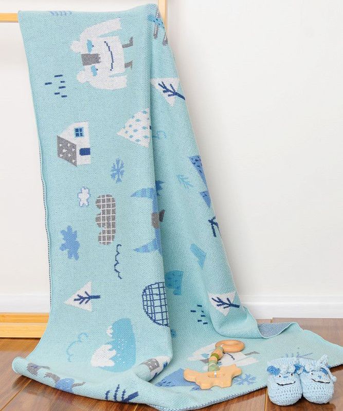 SnugglyBoo OEKO-TEX Cotton Baby Multi-Purpose Knit Blanket