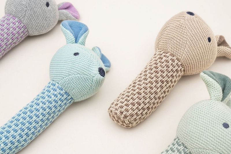 Pika OEKO-TEX Cotton Baby Knit Hand Rattle