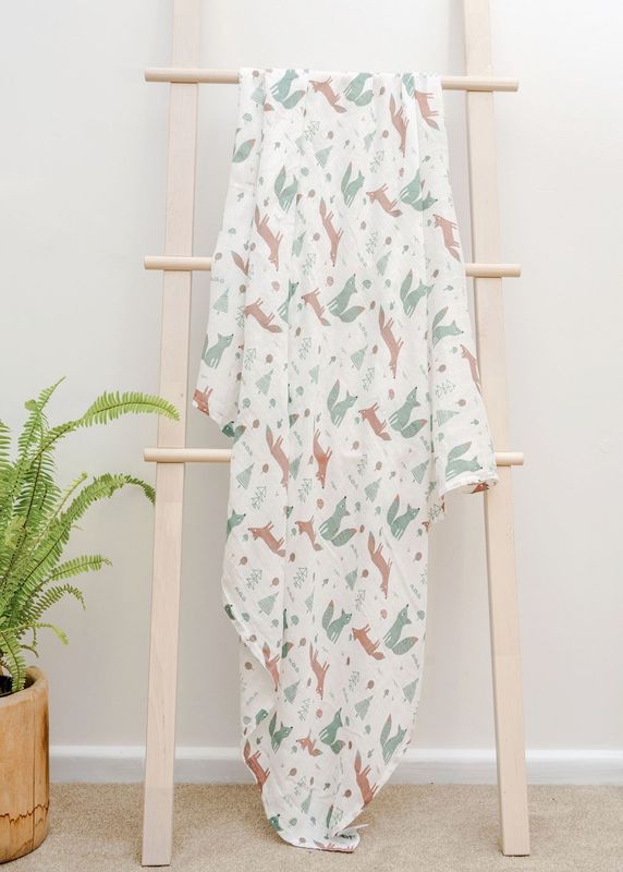 Foxie Muslin Baby Wrap - Super Soft and Breathable Bamboo Cotton Blend