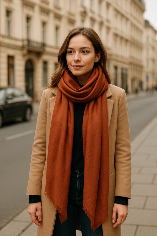 Simone Pure Wool Silk Luxurious Scarf - wide range of colours