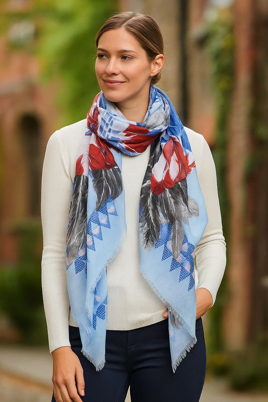 Feather and Diamonds Pure Modal/Viscose Silky Wrap Feather and Diamonds Pure Modal/Viscose Silky Wrap