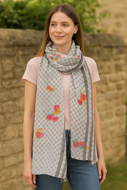 Astron Squares and Stripes Pure Cotton large Wrap Astron Squares and Stripes Pure Cotton large Wrap