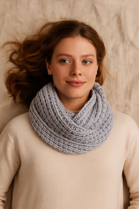 Blake Rib Knitted Pure Cotton Loop Scarf - last few! Blake Rib Knitted Pure Cotton Loop Scarf - last few!