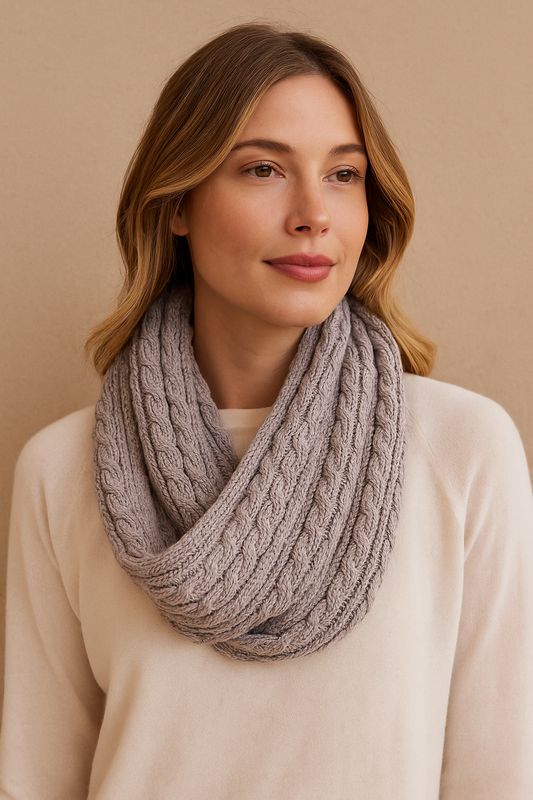 Luca Cable Loop Premium Cotton Scarf - last ones! Luca Cable Loop Premium Cotton Scarf - last ones!