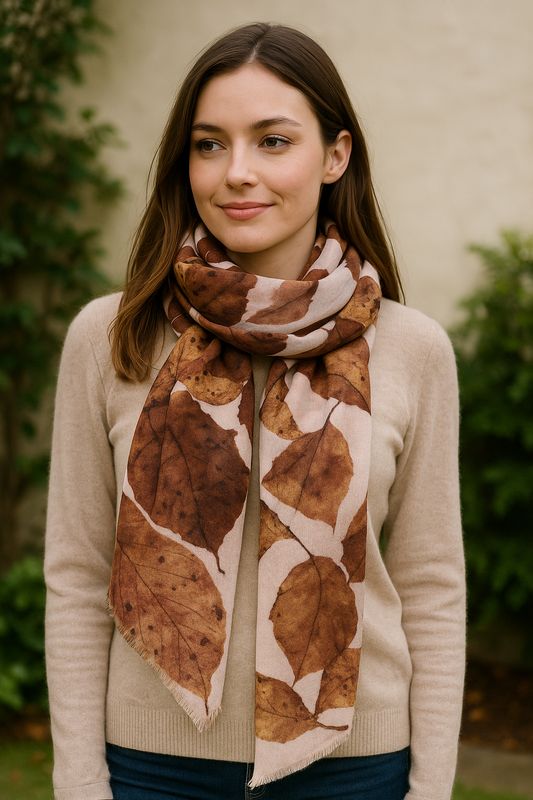 Autumn Leaf Pure Merino Wool Scarf - Last few! Autumn Leaf Pure Merino Wool Scarf - Last few!