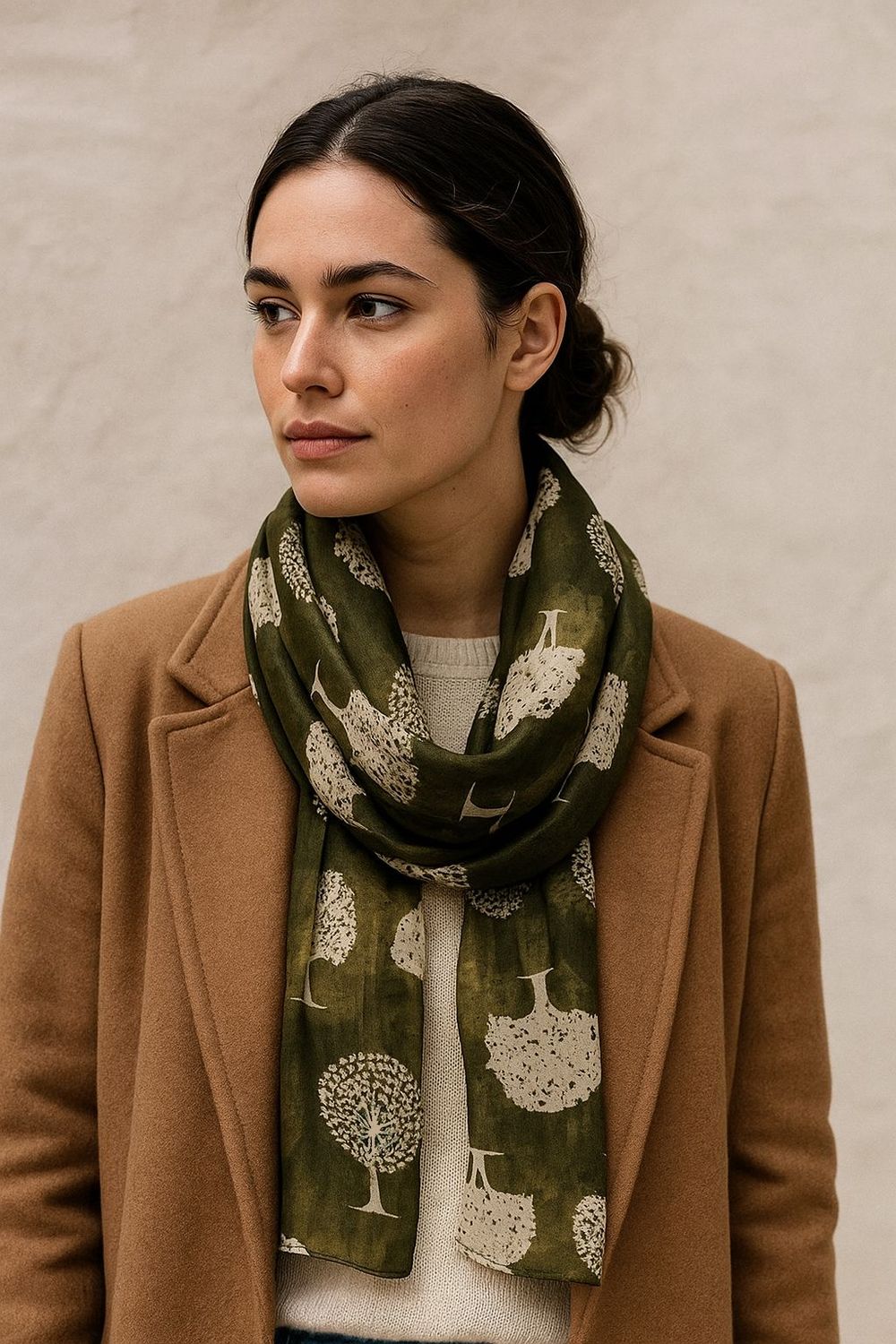 Eira Tree of Life Print Pure Silk Scarf - Last one!