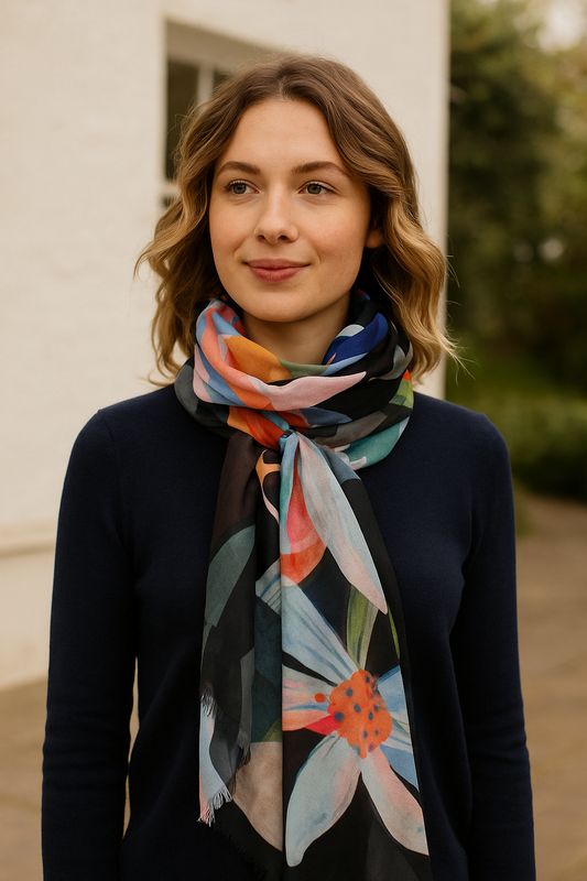 Libertine Abstract Pure Micromodal Scarf - Soft and Luxurious