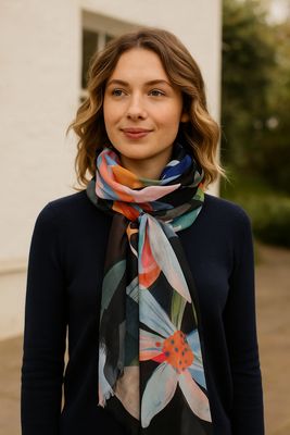Libertine Abstract Pure Micromodal Scarf - Soft and Luxurious