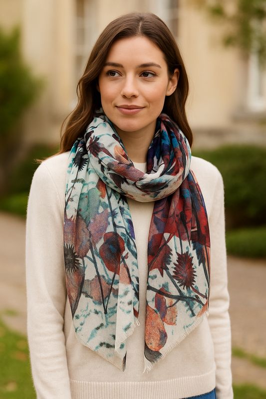 Tracery Leaf Pure Micromodal Scarf Tracery Leaf Pure Micromodal Scarf