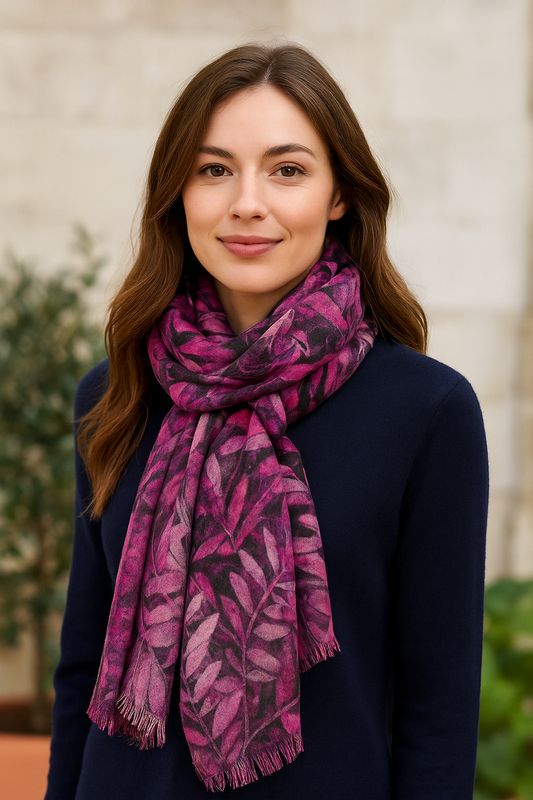 Carmela Autumn inspired Wool Modal Scarf - Soft and Luxurious