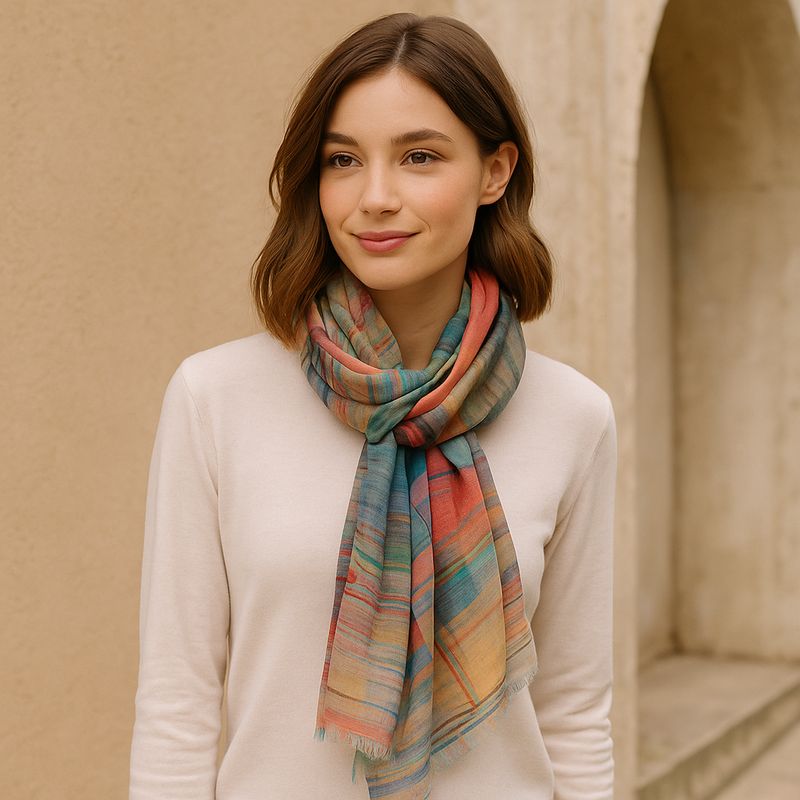Pascal Painterly Pure Micromodal Scarf - Soft and Luxurious!